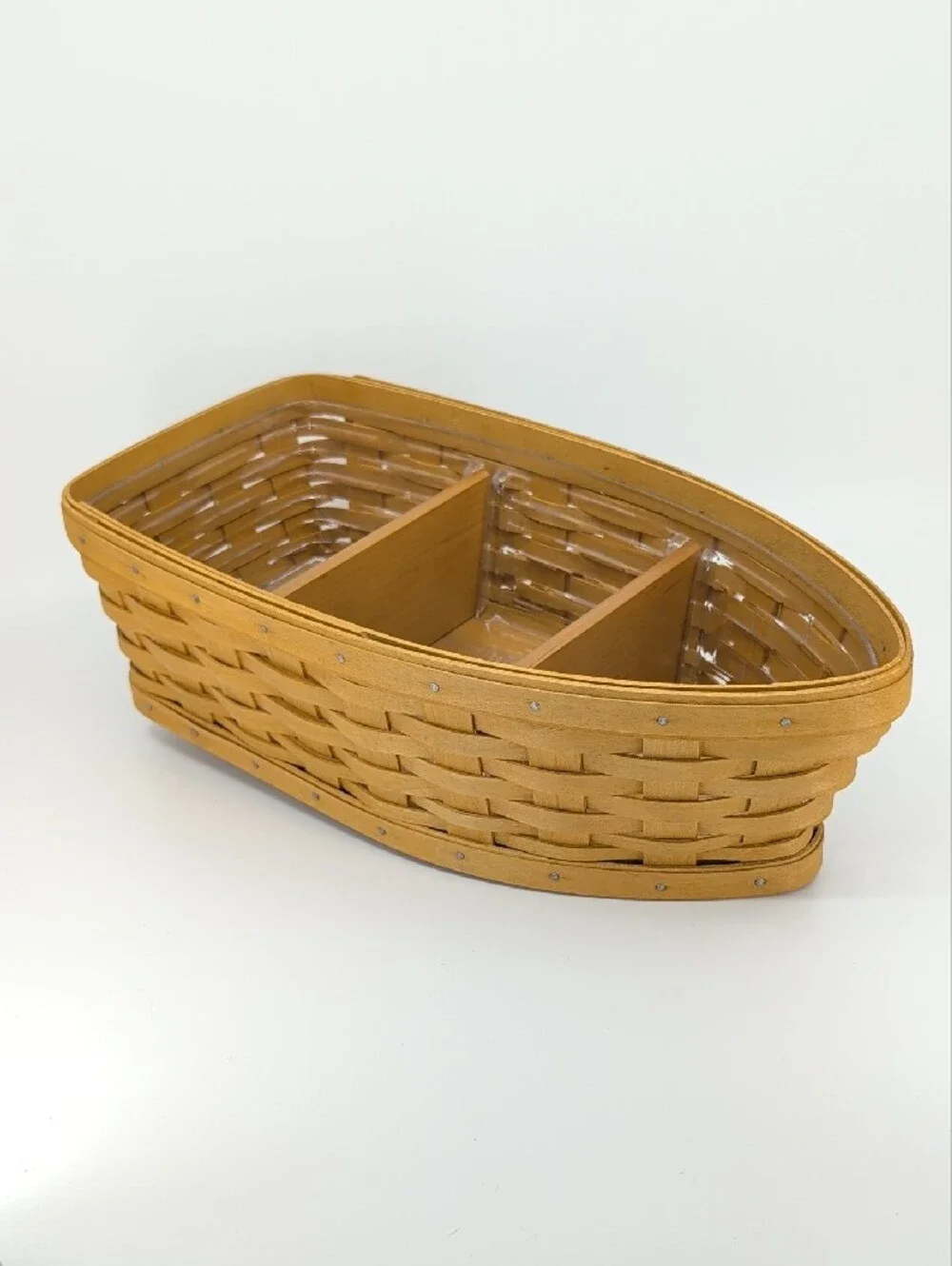 Longaberger 2003 Row Your Boat Basket, Protector & Dividers